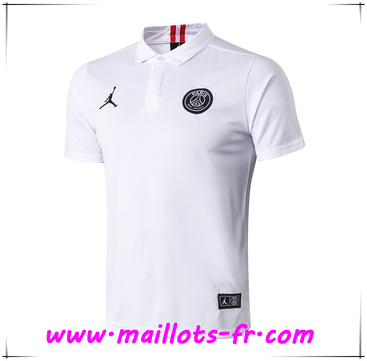 Polo Foot Paris PSG Jordan Blanc 2019 2020