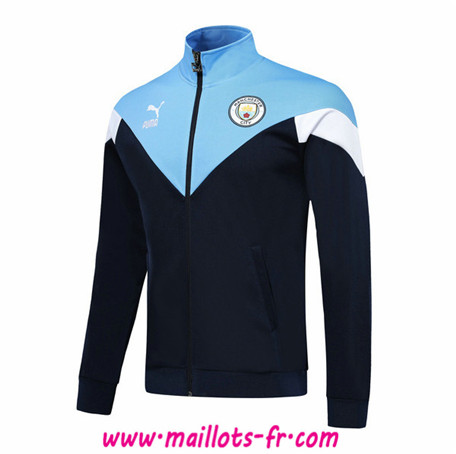 Veste Foot Manchester City Bleu Clair/Bleu Marine 2019/2020