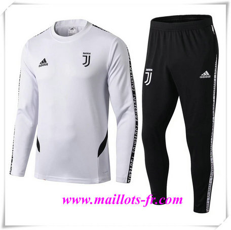 Ensemble Survetement de Foot Juventus Blanc + Short Noir 2019/2020