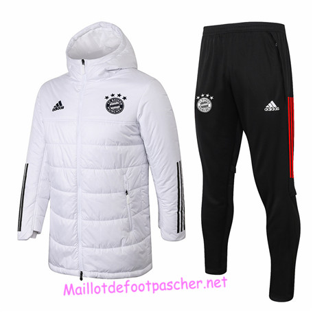 Maillotdefootpascher - Survetement Doudoune Bayern Munich Homme Blanc 2020 2021