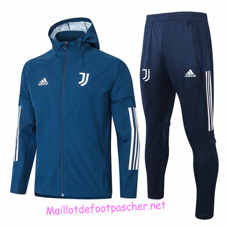 Maillotdefootpascher - Survetement Coupe vent Juventus Homme Bleu Marine 2020 2021