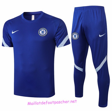 Maillotdefootpascher - Maillot De Training Chelsea + Pantalon Bleu 2020 2021