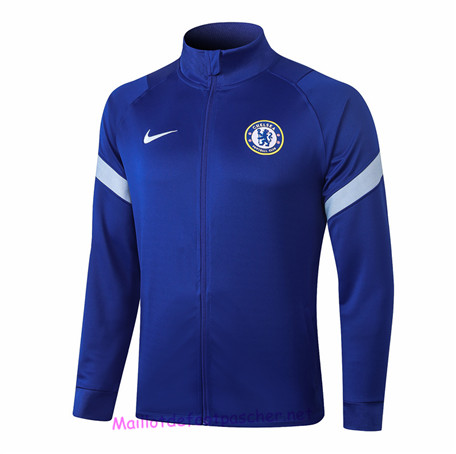 Maillotdefootpascher - Veste Foot Chelsea Bleu Col Haut 2020 2021