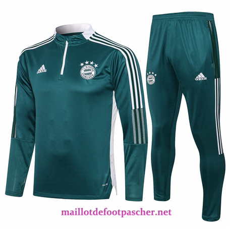 Maillotdefootpascher : Nouveaux Survetement de Foot Bayern Munich Homme Vert foncé 2021 2022