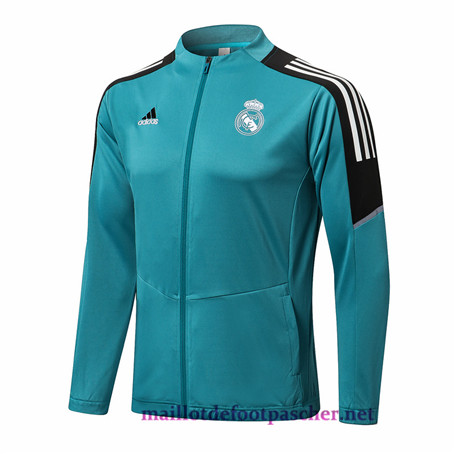 Maillotdefootpascher : Nouveaux Veste Foot Real Madrid Bleu/Noir 2021 2022