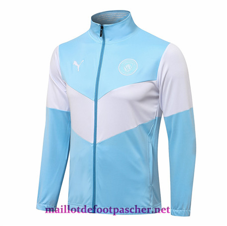 Maillotdefootpascher : Nouveaux Veste Foot Manchester City Bleu Clair 2021 2022