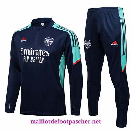 Maillotdefootpascher: Nouveau Survetement de Foot Arsenal Homme Bleu Marine/Vert 2021/2022