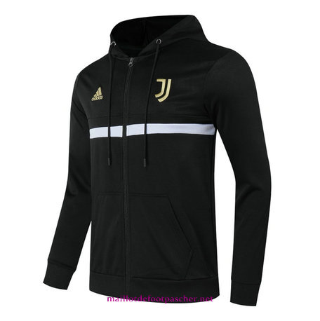 Officiel Nouveau Maillotdefootpascher - Sweatshirt à capuche Juventus Noir 2020 2021