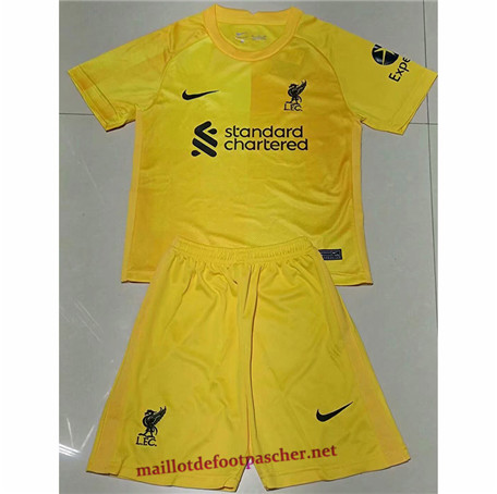 Maillotdefootpascher - Maillot de foot Liverpool Enfant Gardien de but Jaune 2021 2022