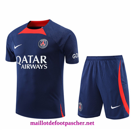 Maillotdefootpascher: Maillot Training de Foot Paris PSG + Short Bleu 2022/2023 P10343