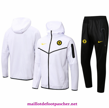 Maillotdefootpascher: Maillot pas227572 Chelsea Veste Survetement à capuche Blanc 2022/2023