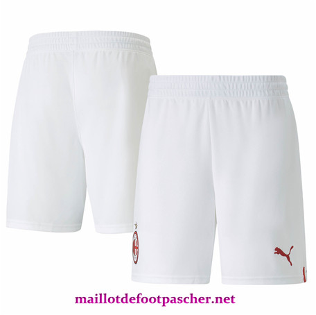 Maillotdefootpascher: C896 Maillot foot Short AC Milan Exterieur Blanc 2022/2023