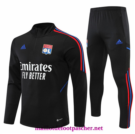 Maillotdefootpascher: C107 Survetement Lyon Homme Noir 2022/2023