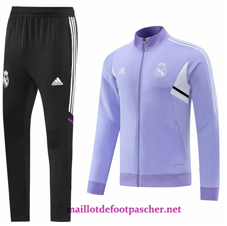 Maillotdefootpascher: C98 Veste Survetement Real Madrid Homme Noir/Violet 2022/2023