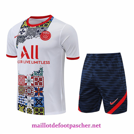 Maillotdefootpascher: C484 Maillot foot Training de Foot Paris PSG + Pantalon Bleu Marine 2022/2023