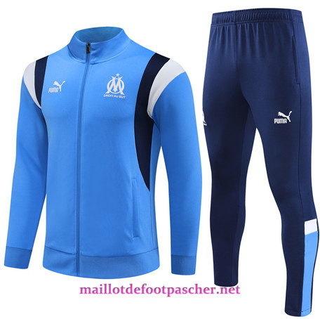 Acquerir Veste Survetement Enfant kit Marseille Bleu 2023/2024