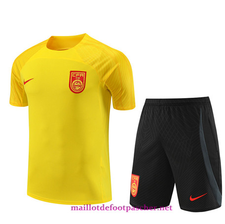 Acheter Chine + Shorts Jaune 2023/2024