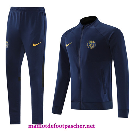 Nouveaux Veste Survetement PSG Homme Bleu marine 2023/2024