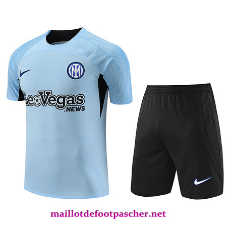 Fournit Maillot Training de Foot Inter Milan + Shorts Bleu 2023/2024