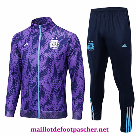 Maillotdefootpascher Créer Maillot foot Veste Survetement de Argentine Homme Violet 2022/2023