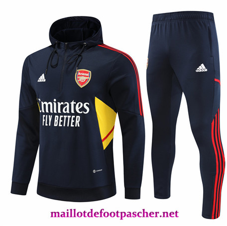 Maillotdefootpascher Site Maillot foot Survetement de à capuche Arsenal Homme Bleu 2022/2023