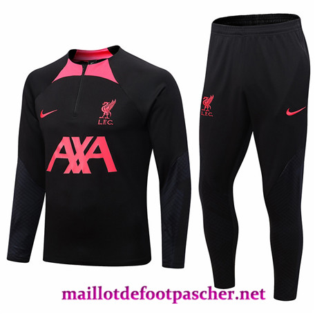 Maillotdefootpascher Soldes Maillot foot Survetement de Liverpool Homme noir 2022/2023