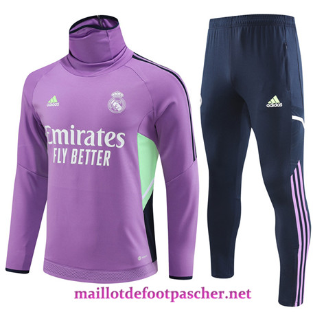 Maillotdefootpascher Thaïlande Maillot foot Survetement de Real Madrid Homme Violet 2022/2023