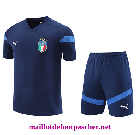 Maillotdefootpascher Boutique Maillot Training de Foot Italie + Short Bleu 2022/2023