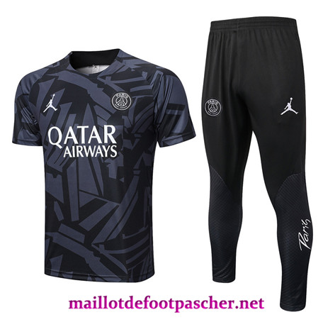 Maillotdefootpascher vente Maillot Training de Foot Paris PSG + Pantalon noir 2022/2023