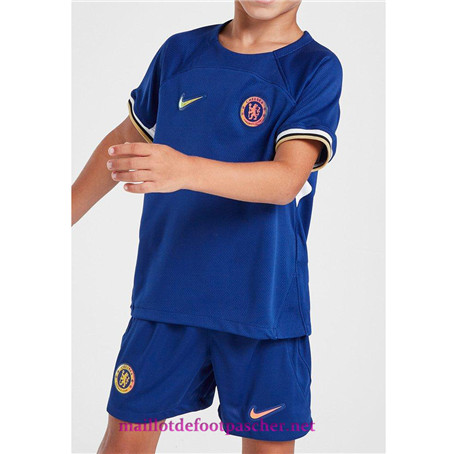 Maillotdefootpascher:Dernier Maillot foot Chelsea Enfant Domicile 2023 2024