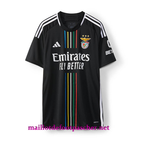 Maillotdefootpascher:Personnalise Maillot foot SL Benfica Exterieur Noir 2023 2024