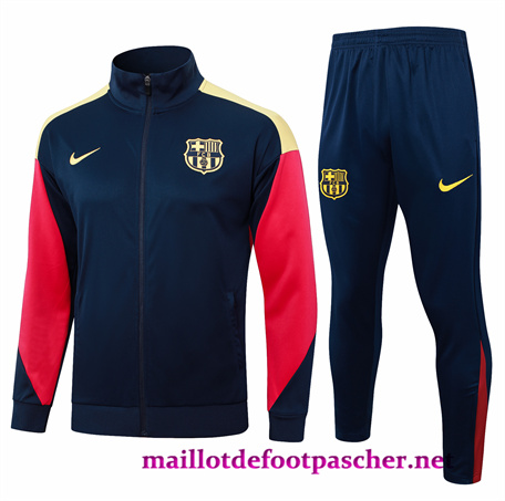 Original Veste Survetement Barcelone Homme Bleu 2024/2025