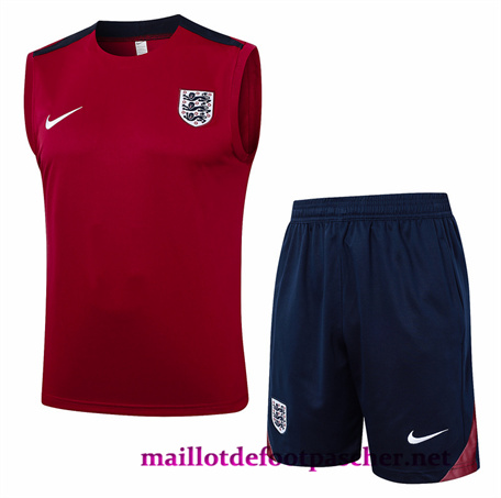 Original Maillot foot Angleterre Debardeur + Shorts rouge bordeaux 2024/2025