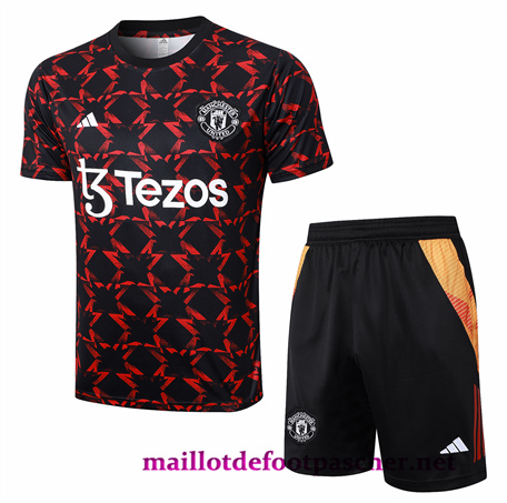 Classic Maillot foot Manchester United + Short Training noir 2024/2025