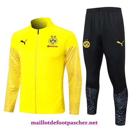 Nouveaux Veste Survetement Dortmund Homme jaune 2024/2025