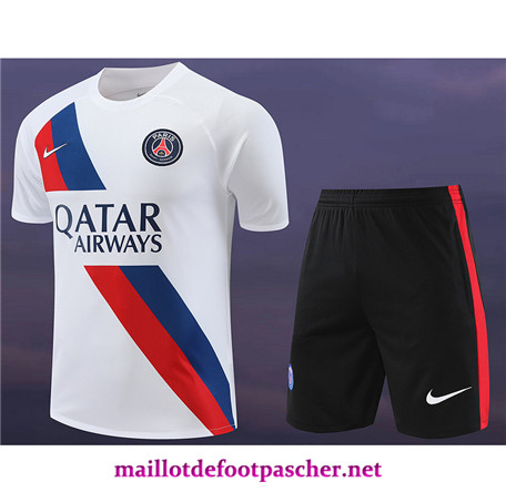 Vente Maillot foot Paris PSG + Shorts Blanc 2024/2025