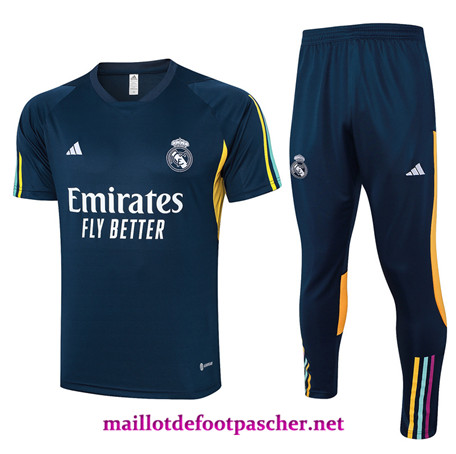 Prix Maillot foot Real Madrid Polo + Pantalon bleu marine 2024/2025