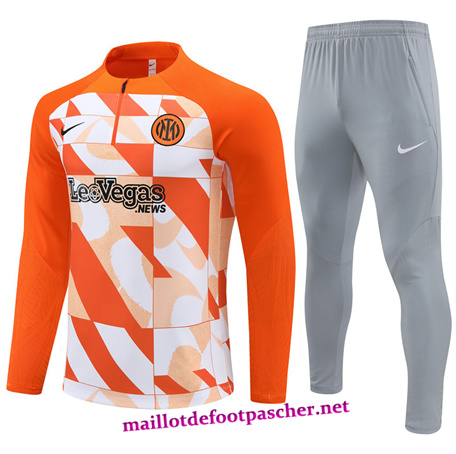 Survetement Enfant kit Inter Milan couleur orange 2024/2025 pas cher 45273