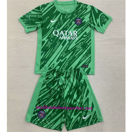 Maillot foot PSG Enfant Gardien de but Vert 2024/2025