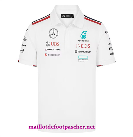 Maillotdefootpascher: Maillot Polo Mercedes AMG Petronas F1 2024 pas cher 6107