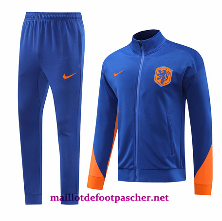 Acquerir Veste Survetement Pays-Bas Homme Bleu 2024/2025