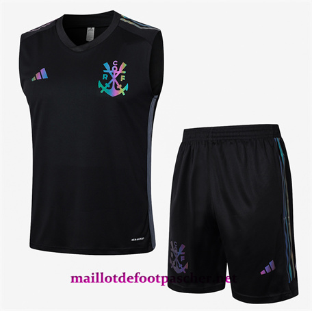 Destockage Maillot Training de Foot Flamengo Debardeur + Shorts Noir 2024/2025