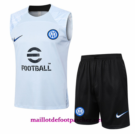 Classic Maillot Training de Foot Inter Milan Debardeur + Shorts Bleu 2024/2025