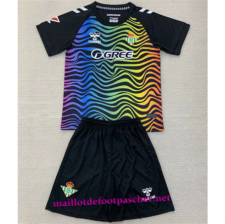 Contrefaçon Maillot foot Real Betis Enfant Gardien De But Noir 2024/2025 Store France