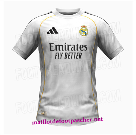 à Prix Maillot foot Real Madrid Domicile 2025/2026 Avec Flocage A Vendre