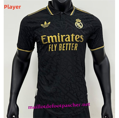 Nouveaux Maillot foot Real Madrid Player Pre-match Noir 2024/2025 Du Chine A Vendre