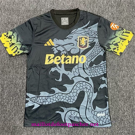 Maillotdefootpascher: Vente Maillot de foot Aston Villa Training Noir 2025/2026 Pas Cher