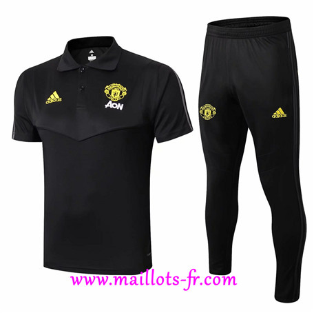 Ensemble POLO Training Manchester United + Pantalon Noir 2019/2020