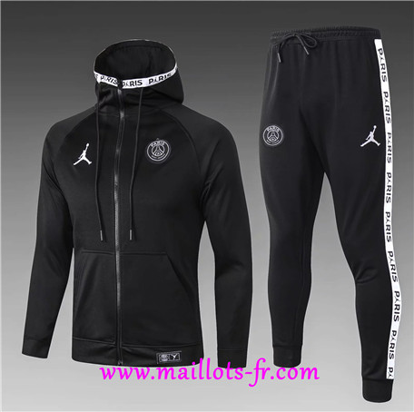  Veste Survetement PSG Jordan Enfant Noir 2019/2020