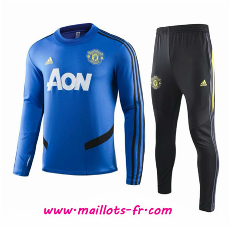  Survetement Manchester United Enfant kit Bleu/Noir 2019/2020